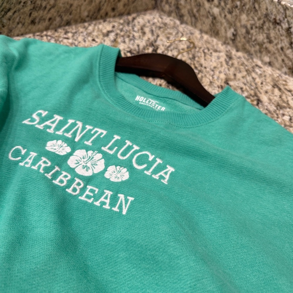 Caribbean Teal Crewneck Sweatshirt - Women - Picture 3 of 5